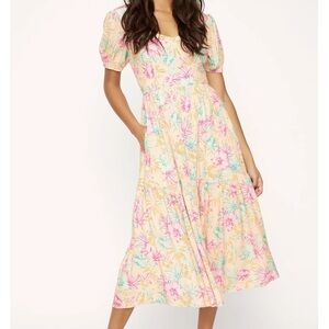 Anthropologie Lost + Wander Sunkist Aloha Midi Dress
